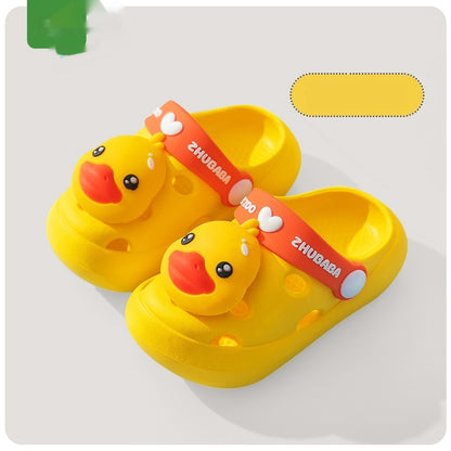 Toddler Cartoon Summer Slippers – Soft EVA Closed-Toe Sandals for Boys & Girls