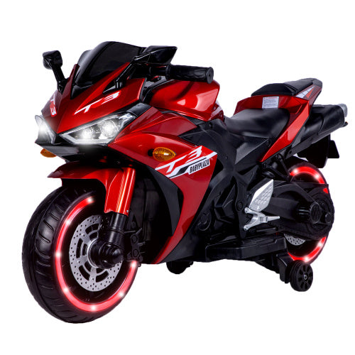 12V Kids Ride-On Motorcycle with Lights & Music – Ages 3-6
