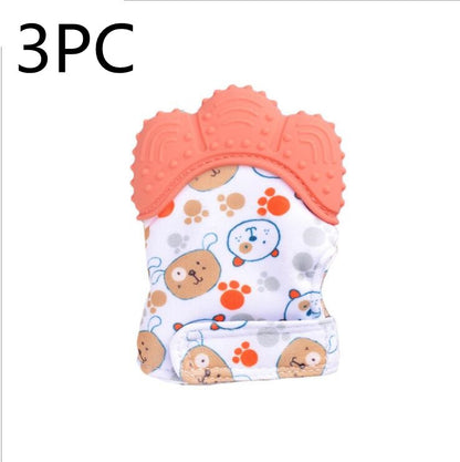Silicone Teething Mitten for Babies – BPA-Free Chew Glove with Velcro Wrist Strap (3–12 Months)