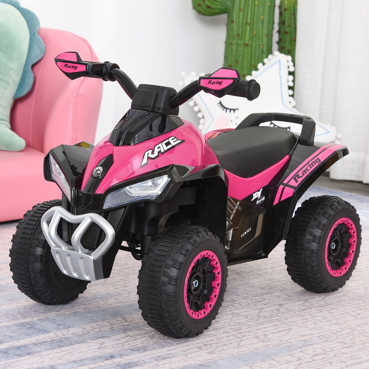 Toddler Push Car Foot-to-Floor 4 Wheels Music Light For Kid
