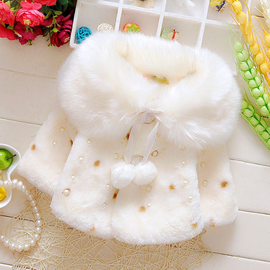 Infant & Toddler Winter Fleece Cape – Cozy Hooded Poncho with Cute Ear & Bow Details