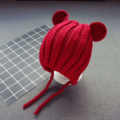 Baby & Toddler Knit Bear Ear Hat with Ear Flaps