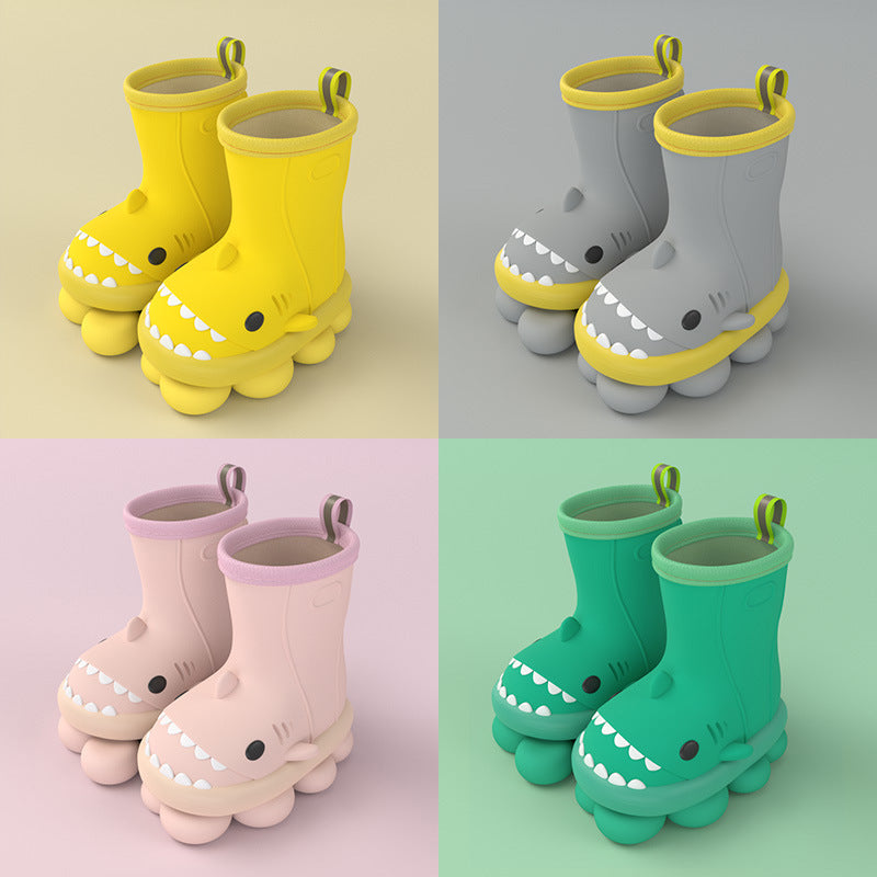 Kids Shark Rain Boots for Toddlers – Waterproof Non-Slip Dino Booties