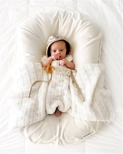 Cozy Baby Nest Lounger Bed – Soft Cotton Newborn & Infant Sleep Pod for Home or Travel