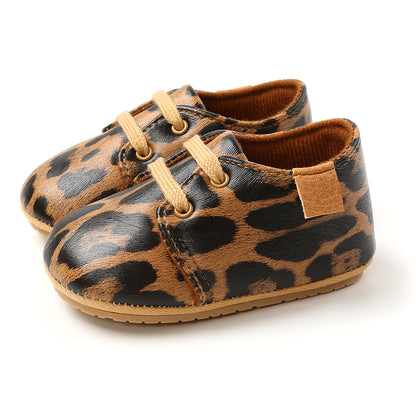 Baby Soft-Sole Lace-Up Shoes (Faux Leather) – Classic Crib & First Walker Style