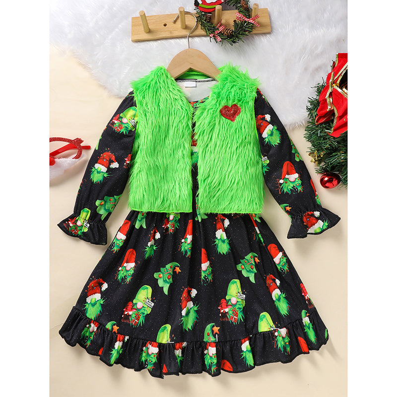 Toddler Girls’ Festive Dress & Vest Set (4-5 Years)