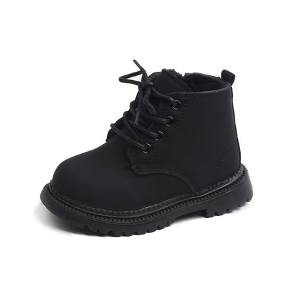 Kids Winter Martin Boots – Warm, Non-Slip & Easy Side-Zip Design