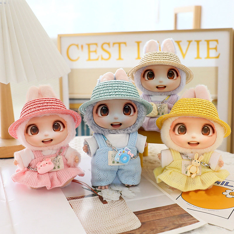 5-Piece Doll Clothes & Accessories Set – Hat, Shoes & Outfit for 15–17cm LABUBU Dolls