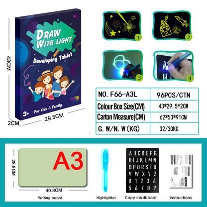 Educational Toy Drawing Pad – 3D Magic 8 Light Effects Puzzle Board Sketchpad