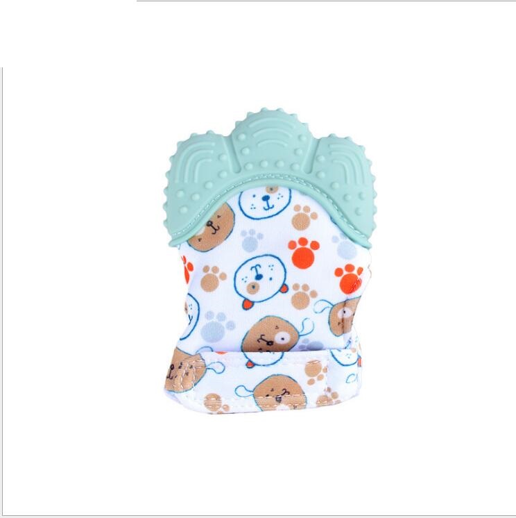 Silicone Teething Mitten for Babies – BPA-Free Chew Glove with Velcro Wrist Strap (3–12 Months)