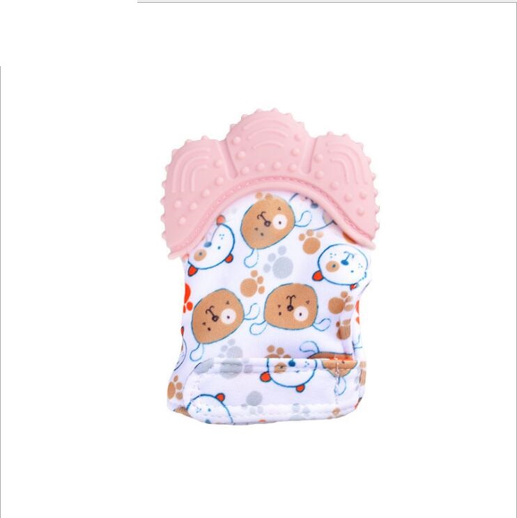 Silicone Teething Mitten for Babies – BPA-Free Chew Glove with Velcro Wrist Strap (3–12 Months)