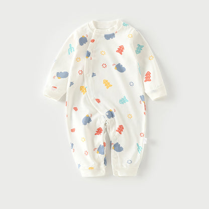Cotton Baby Onesie Pajamas – Soft Long-Sleeve Footless Romper for Infants