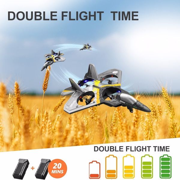 4DRC V17 RC Fighter Jet Drone – Beginner-Friendly Remote-Control Aircraft with 360° Flips