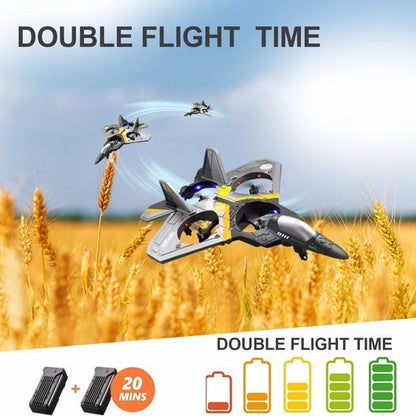 4DRC V17 RC Fighter Jet Drone – Beginner-Friendly Remote-Control Aircraft with 360° Flips