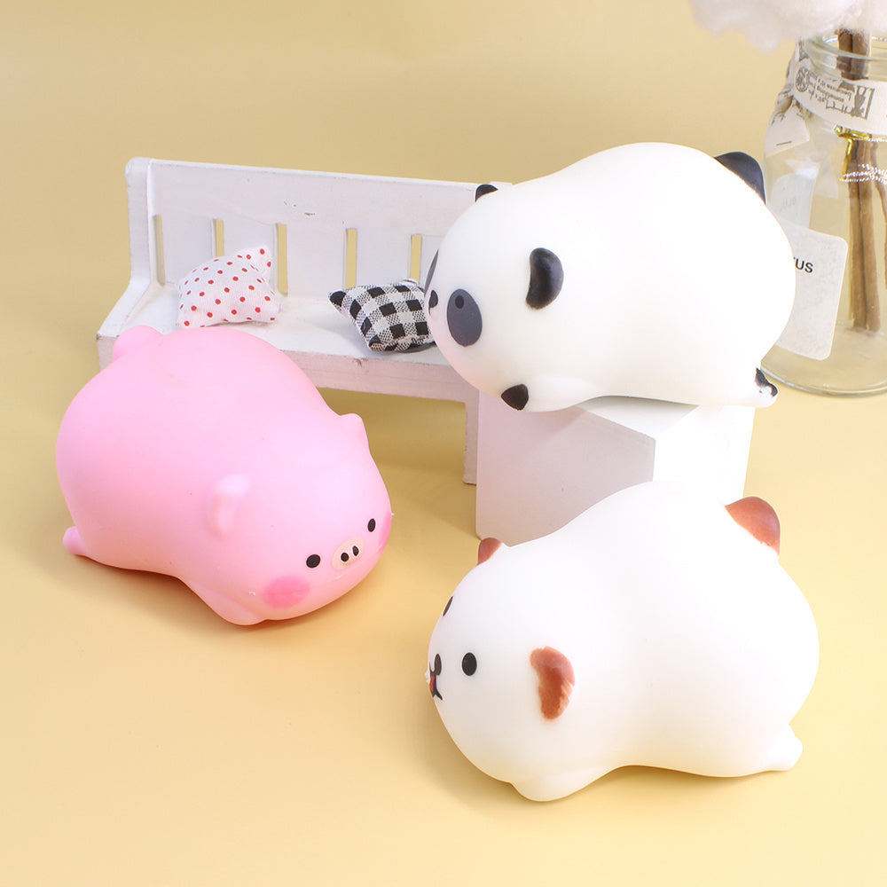 3-Piece Small Animal Squeeze Toys – Stress Relief Sensory Set