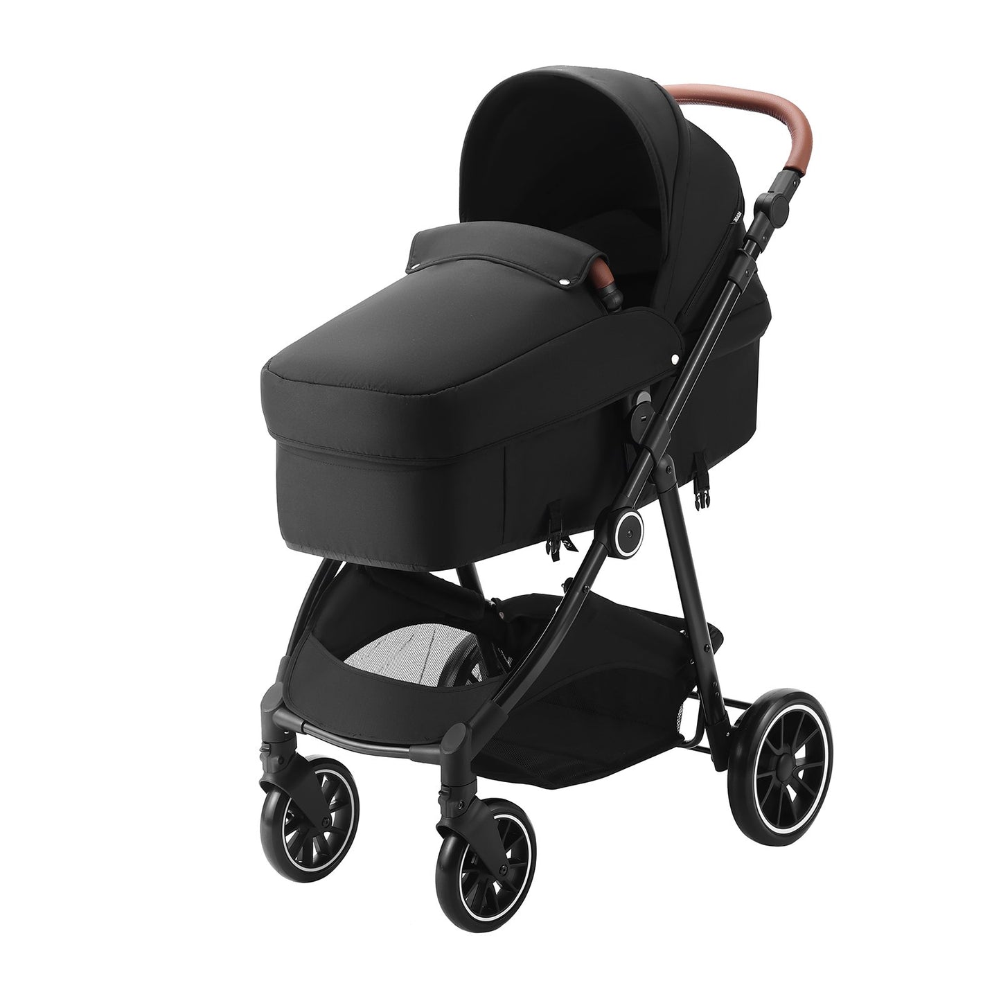 Reversible Baby Stroller with Bassinet & Reclining Seat – Foldable Travel Stroller for Newborns to Toddlers