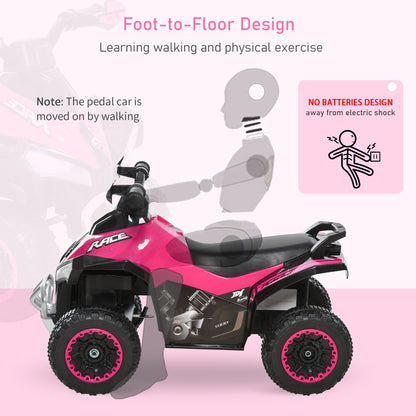 Toddler Push Car Foot-to-Floor 4 Wheels Music Light For Kid