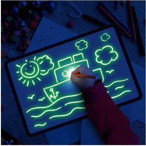 Educational Toy Drawing Pad – 3D Magic 8 Light Effects Puzzle Board Sketchpad