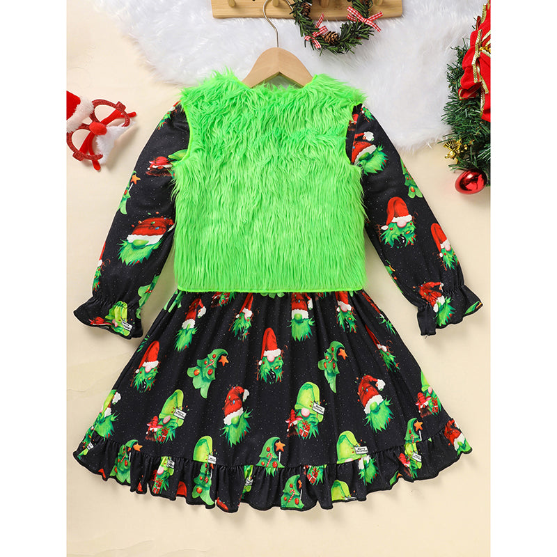 Toddler Girls’ Festive Dress & Vest Set (4-5 Years)