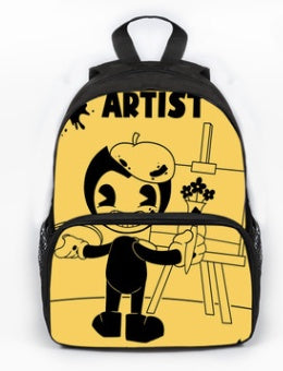 Kids School Backpack (Lightweight Polyester) – Cartoon Print Bookbag with Front Pocket