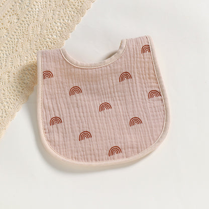 Cotton Gauze U-Shaped Baby Bib – Soft, Absorbent Muslin Drool Bib