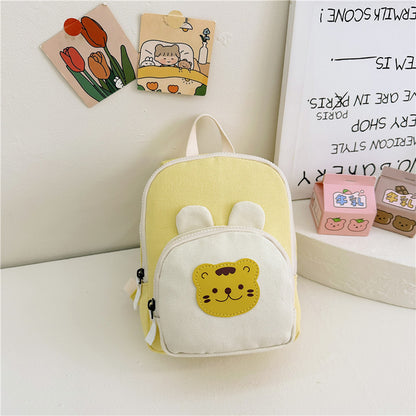 Kids Canvas Bunny Backpack (Kindergarten + Toddler) – Lightweight & Adjustable
