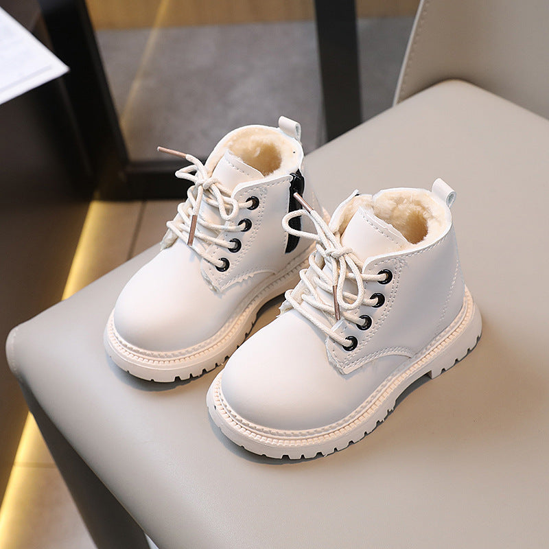Kids Winter Martin Boots – Warm, Non-Slip & Easy Side-Zip Design