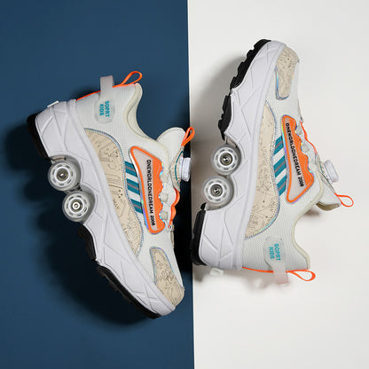 Children’s Skates – Four-Wheel Invisible Deformation Shoes