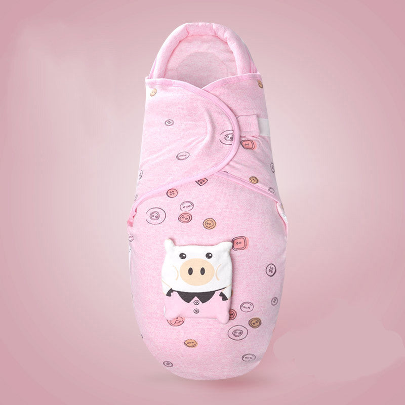 Baby Sleeping Bag Swaddle – Soft Cotton Wrap with Head Support for Newborns