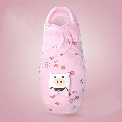 Baby Sleeping Bag Swaddle – Soft Cotton Wrap with Head Support for Newborns