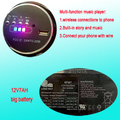 12V Kids Ride-On Motorcycle with Lights & Music – Ages 3-6