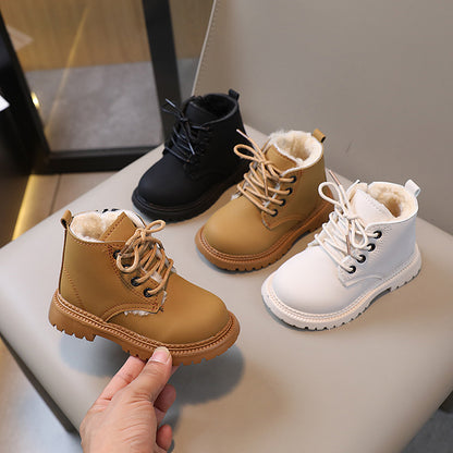 Kids Winter Martin Boots – Warm, Non-Slip & Easy Side-Zip Design