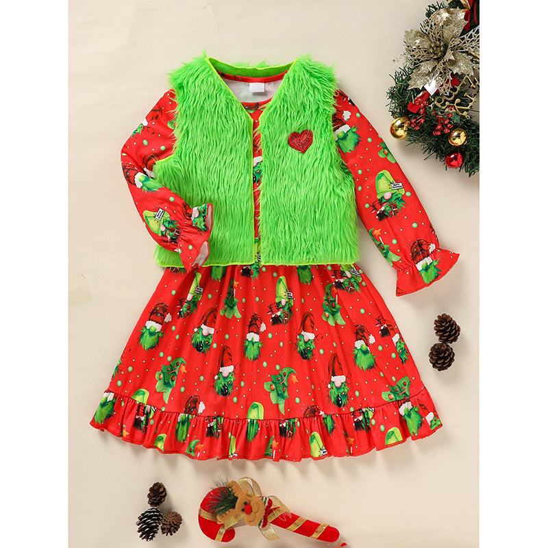 Toddler Girls’ Festive Dress & Vest Set (4-5 Years)