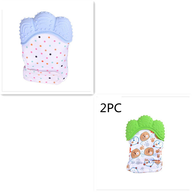 Silicone Teething Mitten for Babies – BPA-Free Chew Glove with Velcro Wrist Strap (3–12 Months)