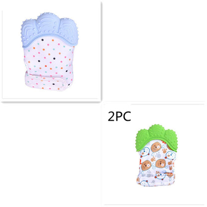 Silicone Teething Mitten for Babies – BPA-Free Chew Glove with Velcro Wrist Strap (3–12 Months)