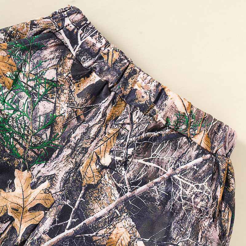 Toddler Baby Boy Camo 2-Piece Outfit – Short Sleeve Hoodie & Pocket Shorts