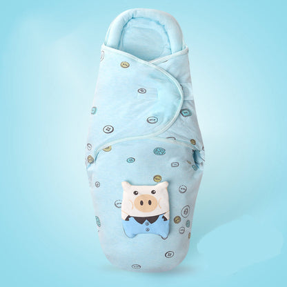 Baby Sleeping Bag Swaddle – Soft Cotton Wrap with Head Support for Newborns