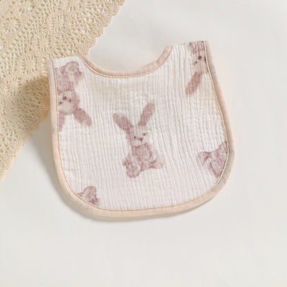 Cotton Gauze U-Shaped Baby Bib – Soft, Absorbent Muslin Drool Bib