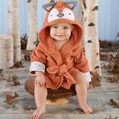 Baby Hooded Bathrobe – Cute Animal Cotton Bath Towel for Infants & Toddlers
