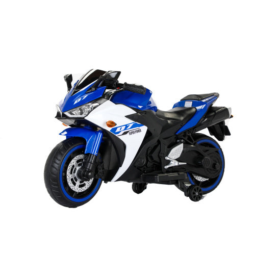 12V Kids Electric Motorcycle Ride-On Toy with Training Wheels