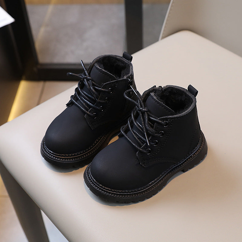 Kids Winter Martin Boots – Warm, Non-Slip & Easy Side-Zip Design