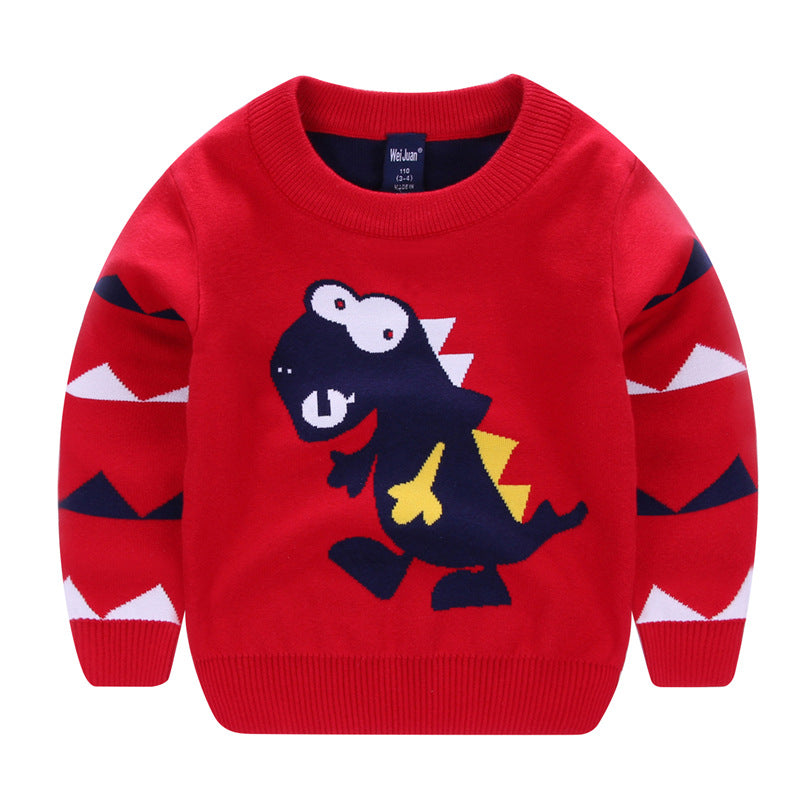 Kids Cartoon Animal Knit Sweater Pullover (Crewneck) – Long Sleeve Toddler & Kids Top