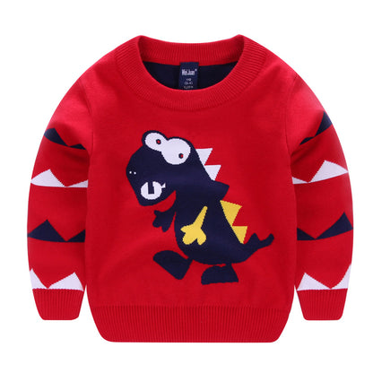 Kids Cartoon Animal Knit Sweater Pullover (Crewneck) – Long Sleeve Toddler & Kids Top