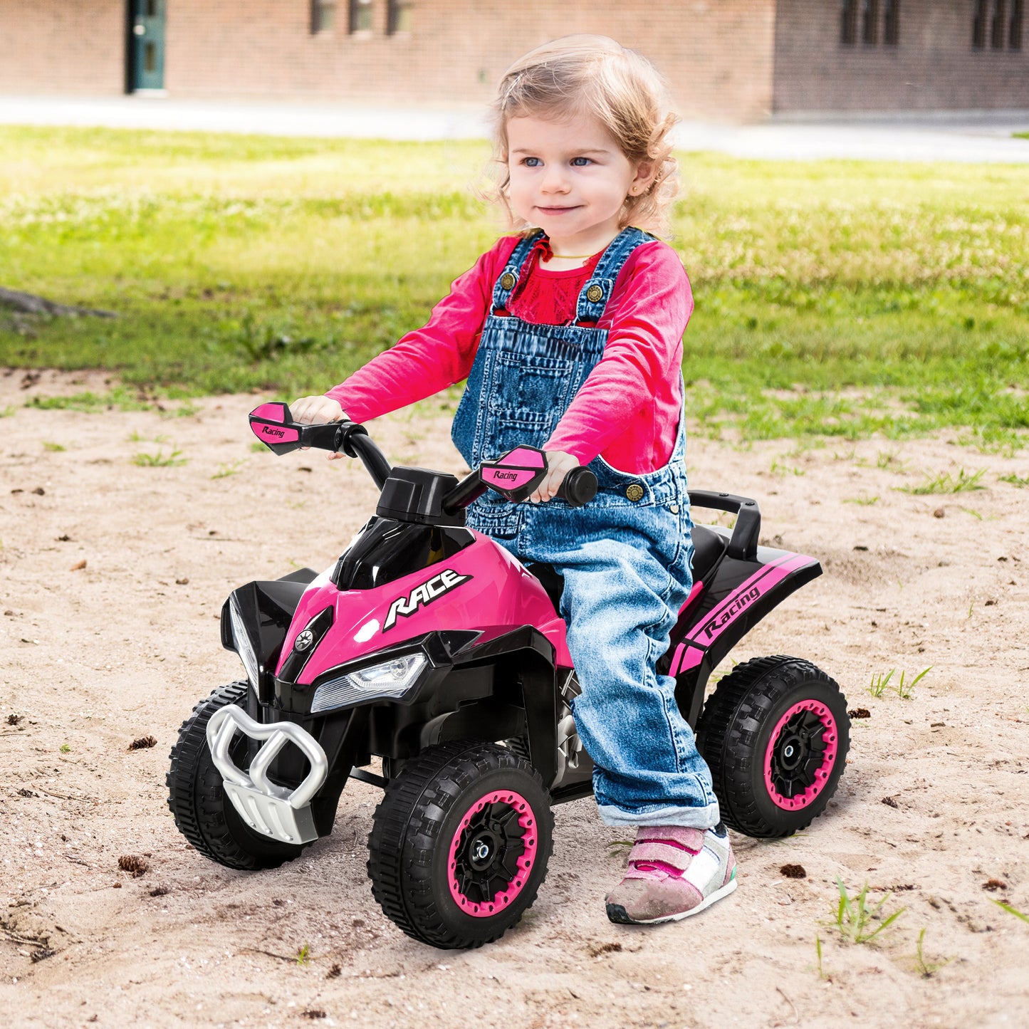 Toddler Push Car Foot-to-Floor 4 Wheels Music Light For Kid