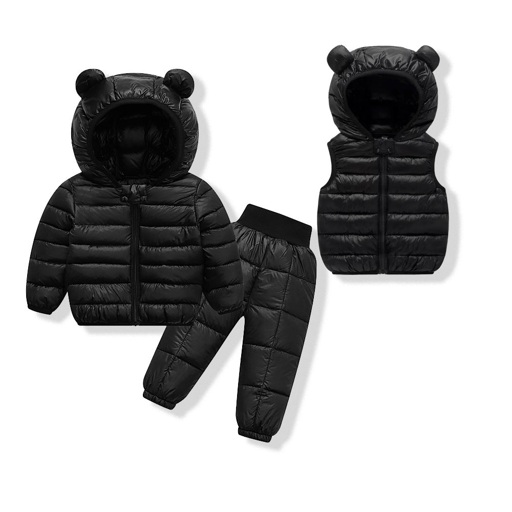 Lightweight Cotton Puffer Set for Toddlers (Jacket, Vest & Pants)
