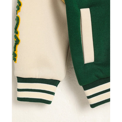 Toddler Unisex Varsity Embroidered Letter Jacket – Soft, Sporty & Play-Ready
