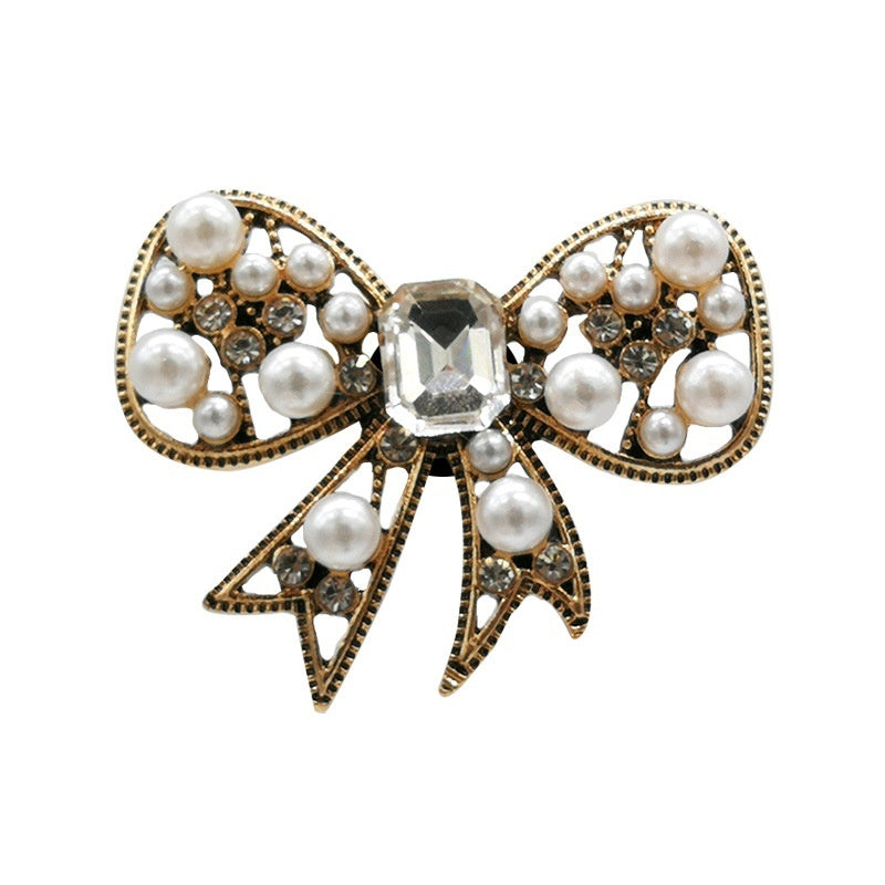 Rhinestone & Pearl Shoe Charms (Metal) – Snap-In Shoe Ornament for Clog-Style Shoes