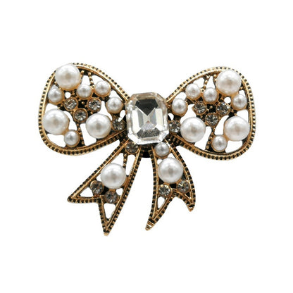 Rhinestone & Pearl Shoe Charms (Metal) – Snap-In Shoe Ornament for Clog-Style Shoes