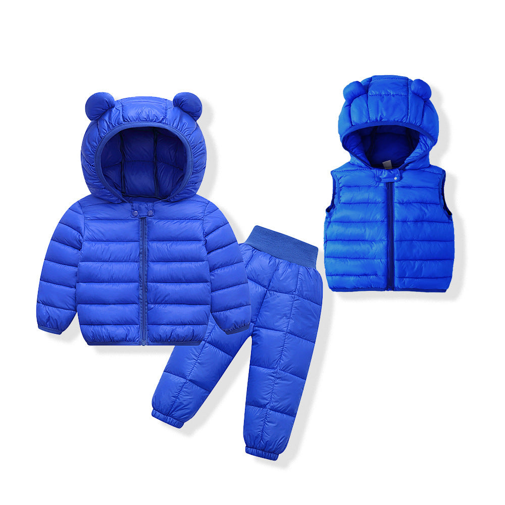 Lightweight Cotton Puffer Set for Toddlers (Jacket, Vest & Pants)