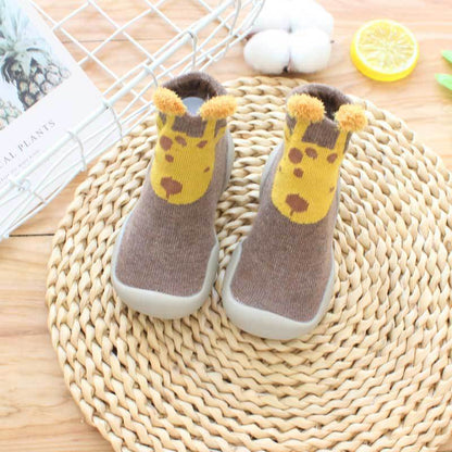 Kids Non-Slip Floor Socks – Soft Cotton Anti-Fall Walking Socks